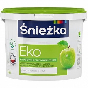 Краска Sniezka Эко белый 10 л 14 кг