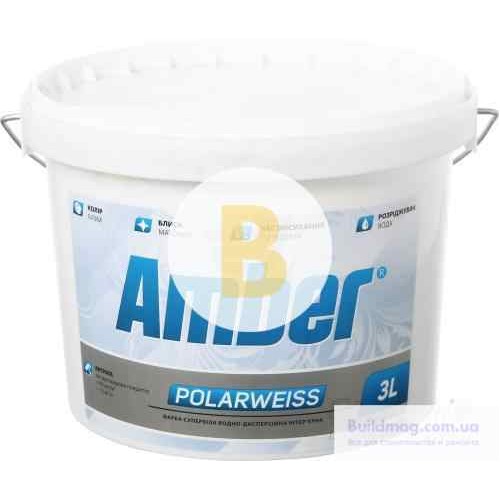 Краска Amber Amber Polarweiss белый 3 л