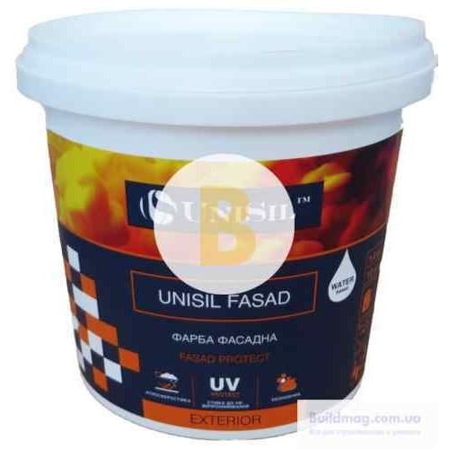 Краска фасадная акриловая UniSil Unisil Fasad белый 1,4 кг