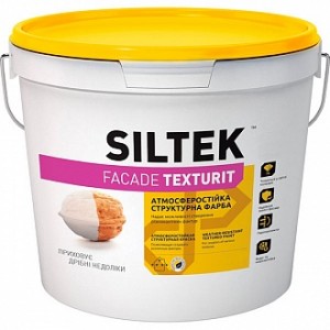 Краска структурная FACADE TEXTURIT База ТА Siltek белый 4,5 л