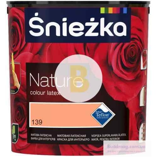Краска Sniezka Nature 139Т сочный абрикос 2,5 л в магазине Buildmag Краска Sniezka Nature 139Т сочный абрикос 2,5 л