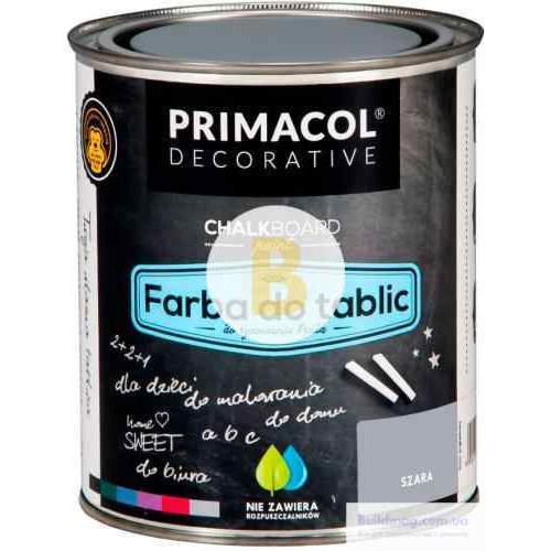 Краска грифельная PRIMACOL DECORATIVE серый 0.75 л в магазине Buildmag Краска грифельная PRIMACOL DECORATIVE серый 0.75 л