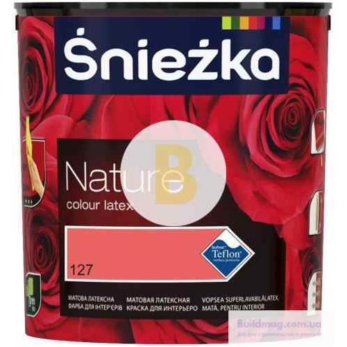 Краска Sniezka Nature 127Т сочный грейпфрут 2,5 л в магазине Buildmag Краска Sniezka Nature 127Т сочный грейпфрут 2,5 л
