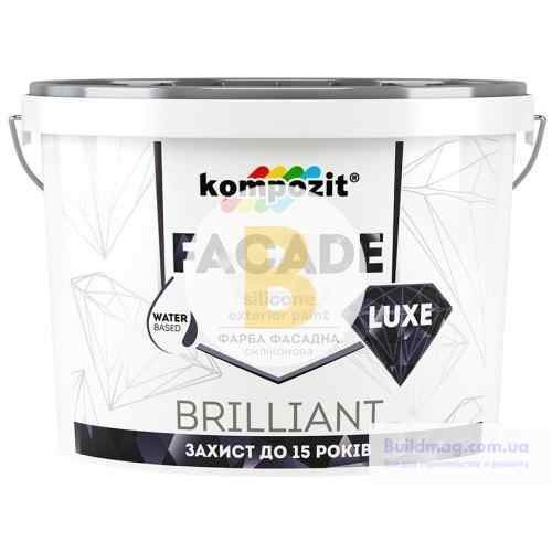 Краска силиконовая Kompozit Facade Luxe база С мат база под тонировку 1.4 кг в магазине Buildmag Краска силиконовая Kompozit Facade Luxe база С мат база под тонировку 1.4 кг