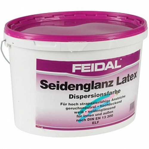 Краска латексная Feidal Seidenglanz Latex шелковистый глянец белый 10 л в магазине Buildmag Краска латексная Feidal Seidenglanz Latex шелковистый глянец белый 10 л